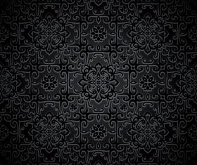 Seamless decorative pattern black background vector