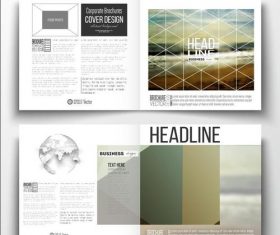 Seaside background business brochure template vector