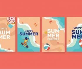 Seaside vacation banner vector