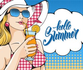 Seaside vacation illustration vector