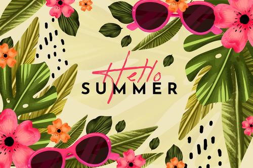 Season background card vector free download