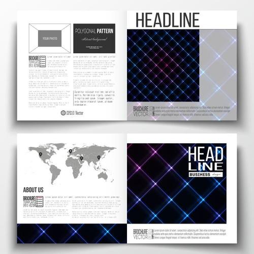 Shiny background business brochure template vector