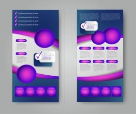 Shiny purple business advertising template vector