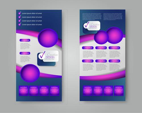 Shiny purple business advertising template vector