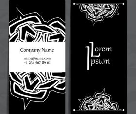 Silhouette pattern company business card vector