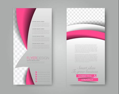 Simple color business advertising template vector