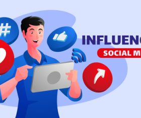 Social media sharing illustrator vector