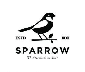 Sparrow animal design icon vector