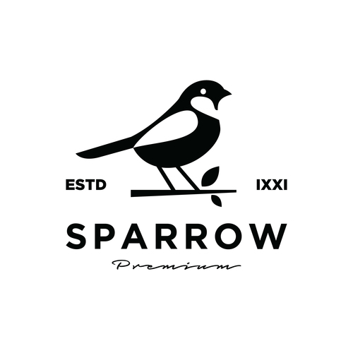 Sparrow animal design icon vector