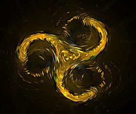 Spiral post-Impressionist abstract background vector