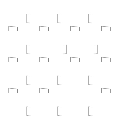 Square puzzle vector