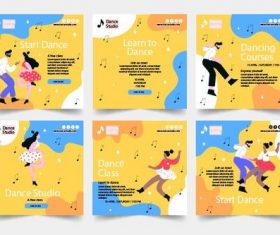 Start dance banner vector