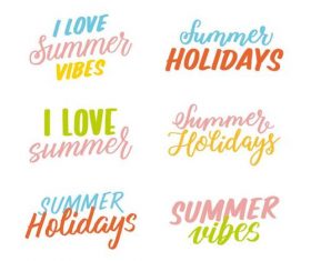 Summer badge collection vector