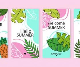 Summer time instagram stories vector