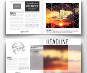 Sunrise background business brochure template vector