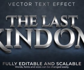 The last kingdom editable font 3d vector