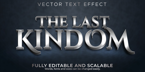 The last kingdom editable font 3d vector