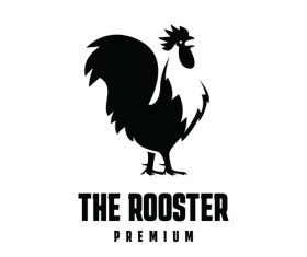 The rooster business logo design vector
