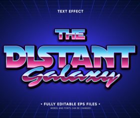 The stand font editable text style effect vector