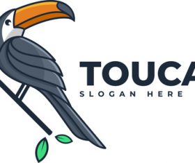 Toucan simple mascot logo vector
