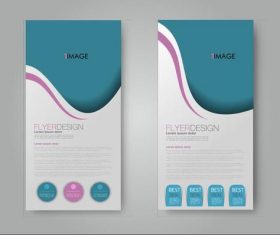 Two-color simple business advertising template vector