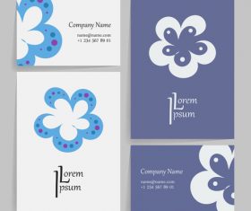 Two-color style company business card vector
