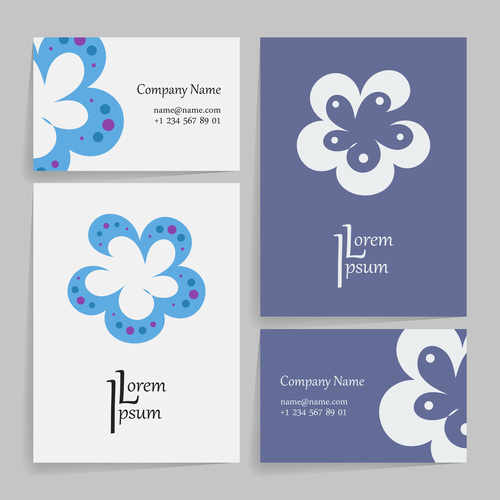 Two color style company business card vector