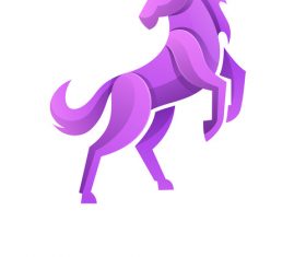 Unicorn gradient colorful logo vector
