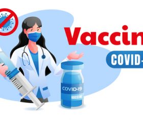 Vaccine covid-19 illustration vector