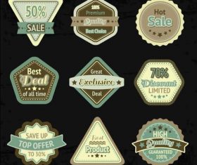 Various super sale labels vector