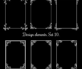 Vector vintage flourish decorative borders