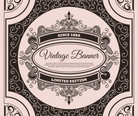 Vintage banner label vector