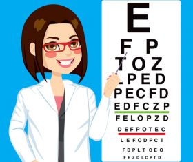 Vision test cartoon illustration vector
