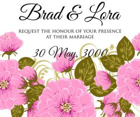 Wedding invitation card vector