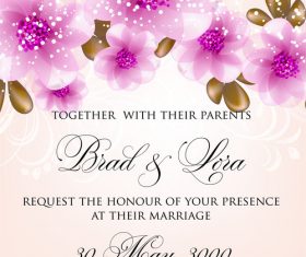 Well-designed wedding invitation card vector