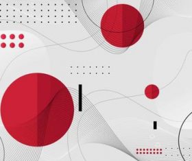 White and red 3d geometric vector background template design