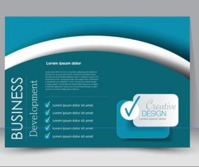 White arc style business advertising template vector