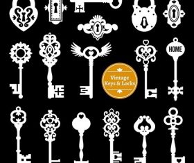 White keys locks set