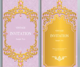 Yellow background invitation card vector