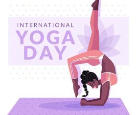 Yoga pose cartoon illustration vector