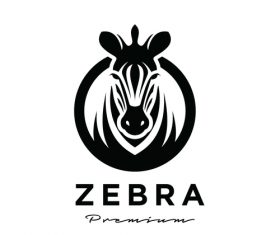 Zebra business logo design vector
