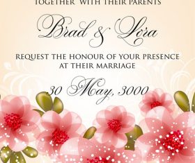 festive wedding invitation card vector