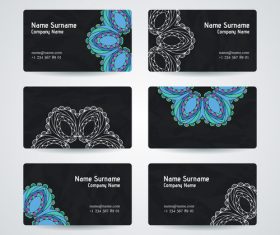 set of company business cards vector