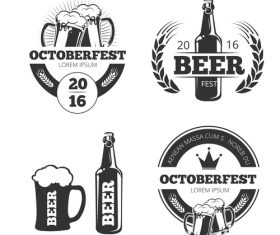 vintage beer brewery vector emblems