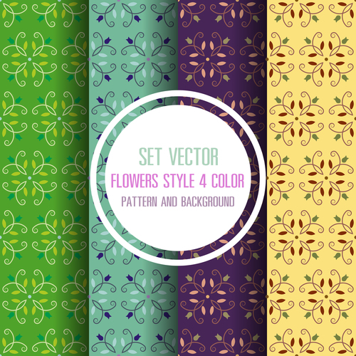 4 color pattern seamless background vector
