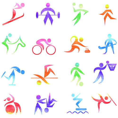 Abstract Icon set sport vector