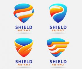Abstract shield logo vector design