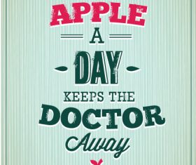 An apple a day card vector
