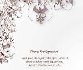 Artistic floral background vector