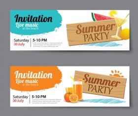 Banner summer party vector